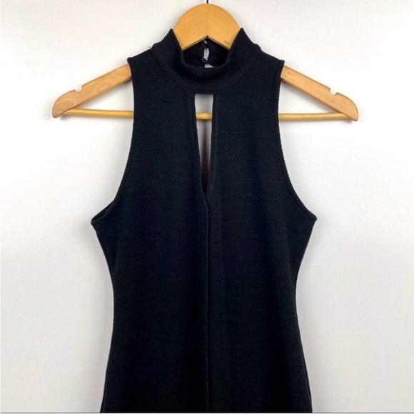 ASTR Black Halter Ribbed Sleeveless Dress Small - Picture 5 of 5